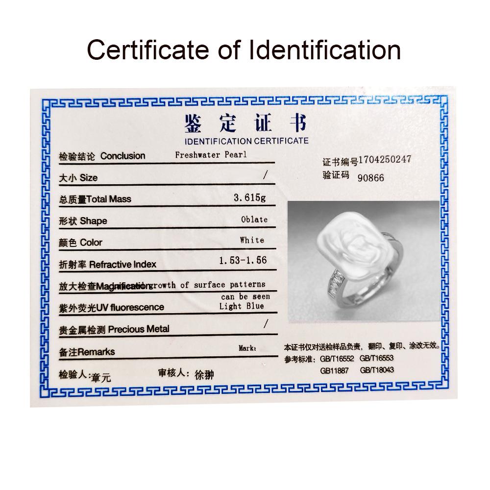 SENIKO 12-16mm Natural Freshwater Pearl Rings For Women Fashion Female Cubic Zirconia CZ Ring Pearl Jewelry Adjustable Ring