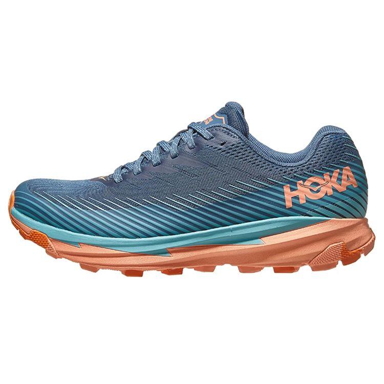 HOKA One One Torrent 2 Comfortable Shock Absorbing Non-Slip Low-Top Casual Running Shoes Women Sneaker Blue Orange 1110497-RTCN