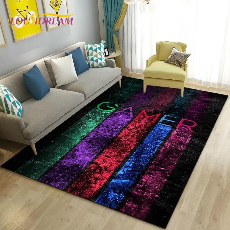 3D Cartoon Gamer Game Controller Area Rug,Carpet Rug for Living Room Bedroom Sofa Doormat Decoration Kid Play Non-slip Floor Mat