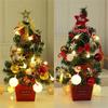1Pcs Tabletop Christmas Tree with Bright LED Lights Home Decoration Accessories Stylish Holiday Present for Men Women