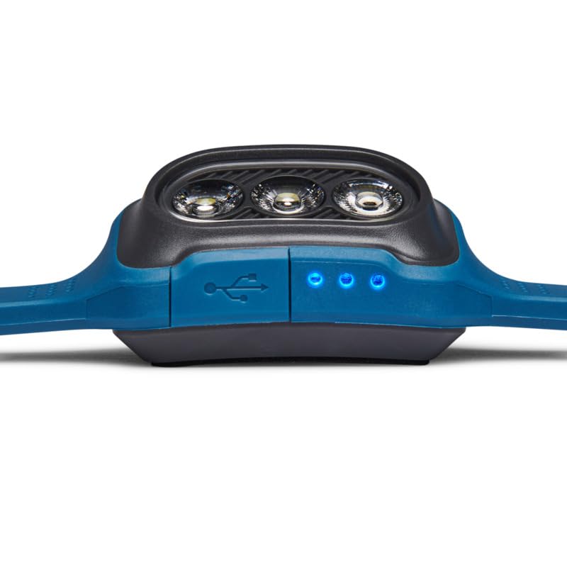 Black Diamond Deploy Run Light 300 Lumen Rechargeable Running Creek Blue – Headlamp,