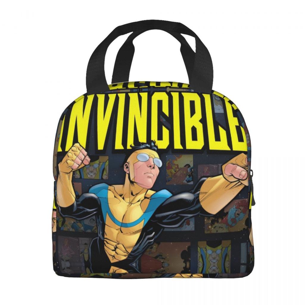 Invincible Hero Anime Cartoon Logo Product Insulated Lunch Bags For School Food Storage Bag Portable Thermal Cooler Lunch Boxes