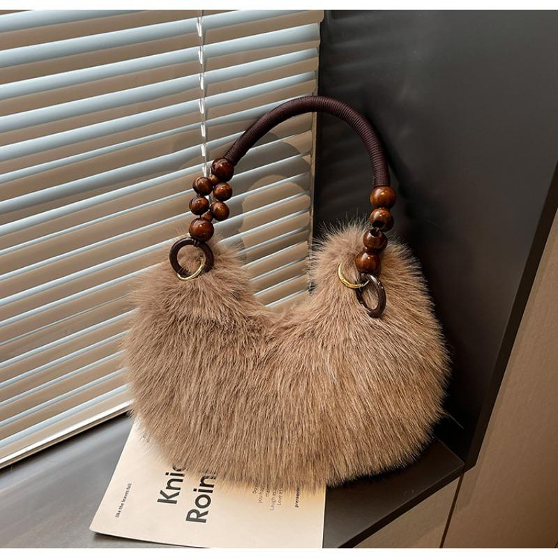 New Casual Plush Fashion Trendy Fluffy Personalized Creative Handbag Shoulder Underarm Women's Bag