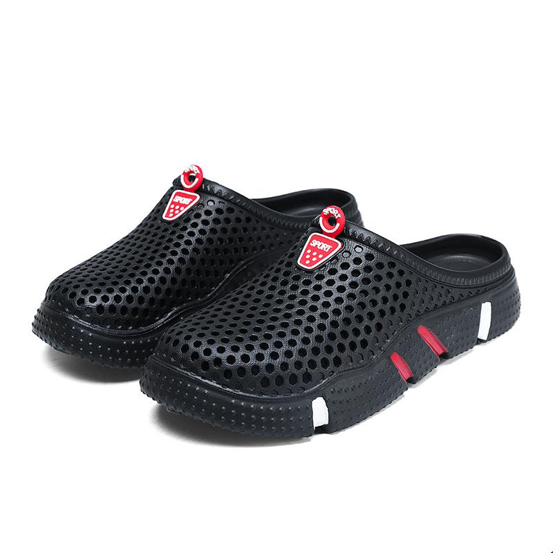 Hole Shoes Men And Women With The Same Trend Outdoor Wear Slippers Personalized Dual-Purpose Sandals Non-Slip Bag Head Beach Sandals