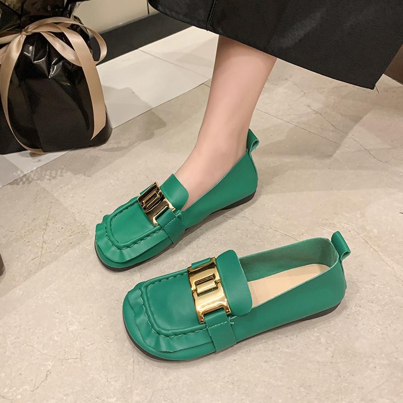 

Мокасины с мягкой подошвой, обувь footstomp с круглым носком, повседневные туфли-бобы, обувь для вождения, низкая помощь, большой размер 34 зелёный