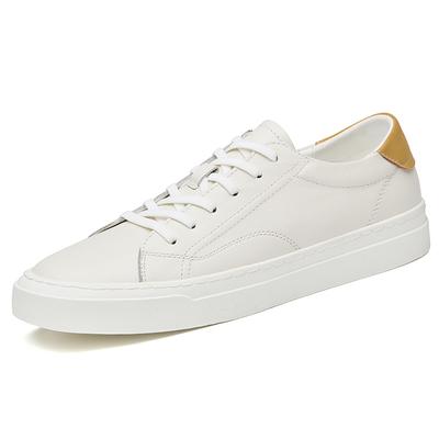 Men Shoes Classic Men's Lace Up Genuine Leather Shoes Men's Fashion Casual Wear-resistant Shoes Wild Non-slip Board Shoe