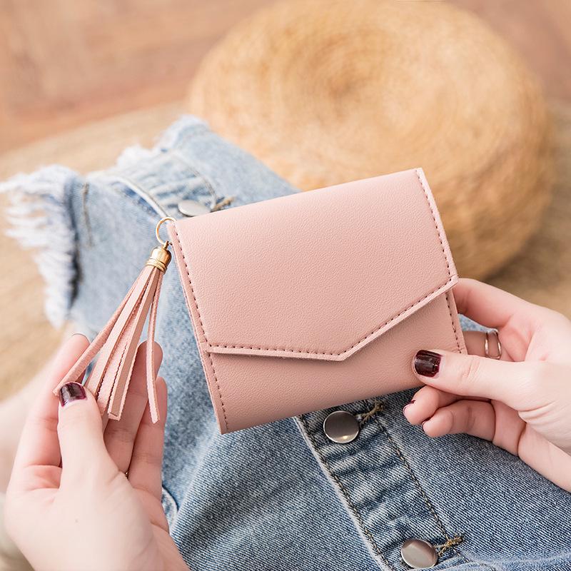 Korean Style 2022 Summer Women's Tassel Clutch Wallet with Multi-Layer Card Holder