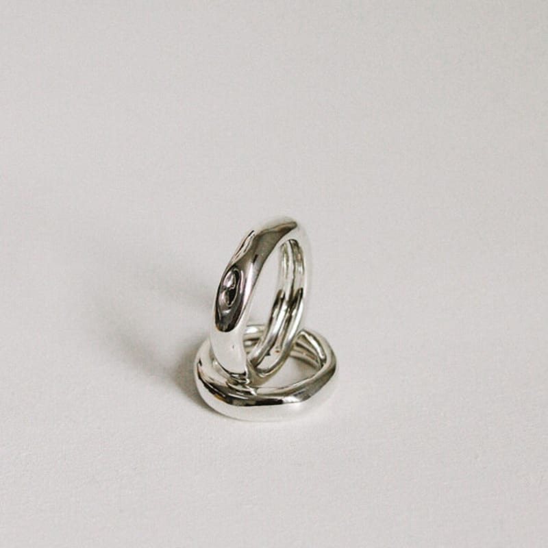 Ydbl Double Ring (SET) Engraved Couple Ring