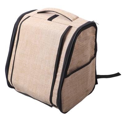 Pet Carrying Backpack Breathable Lightweight Portable Cat Travel Carrier Bag with Side Pocket for