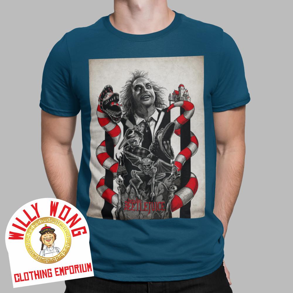 BEETLE JUICE T-SHIRT RETRO MOVIE 80S CLASSIC BURTON HALLOWEEN VINTAGE JAPAN UK Unisex T-Shirt S
