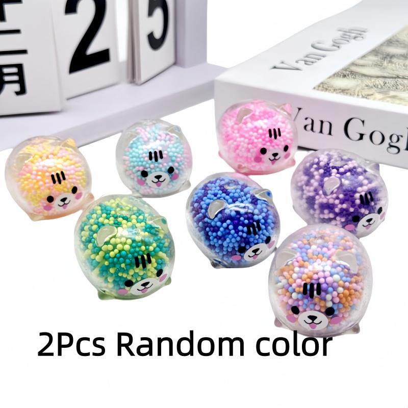 

2Pc Mini Bear Vent Ball Squeeze Decompressions Toy Bubble Bear Ball Stress Relief Toy Birthday Entertainment Christmas Gifts