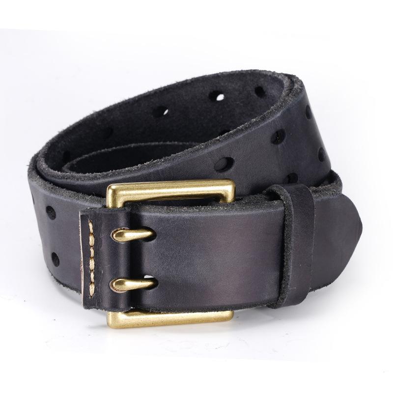 

Men s Belt Retro Top Layer Cowhide Pin Buckle Belt Versatile Middle Aged and Young Jeans Belt Men 115cm