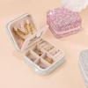 Luxury Travel Earrings Storage Case Square Portable Ring Holder Studded Jewelry Organizer Makeup