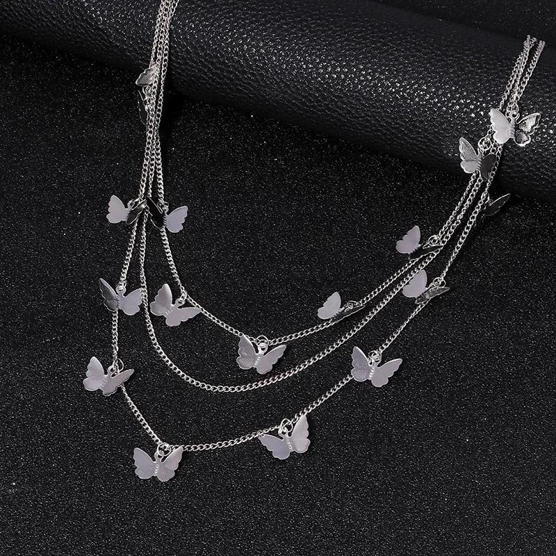 Sommerkleid Accessoires Punk Street Mehrschichtige Schmetterling HipHop Haken Gürtel Taillenkette Hosenkette Mode Kleidung Dekor Geschenke