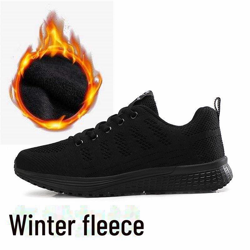 Кроссовки из сетки для ходьбы для пожилых женщин на весну и лето кроссовки с мягкой нескользящей подошвой для отдыха и путешествий JZ172 dense mesh plus velvet size 36 1698₽