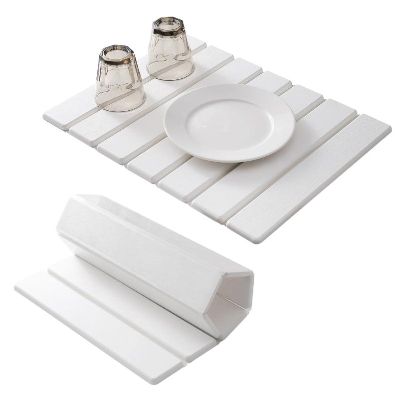 Absorbent Diatomaceous Earth Mat Multipurpose Dish Drying Pad Hygienic Kitchen Counter Draining Mat for Home Use