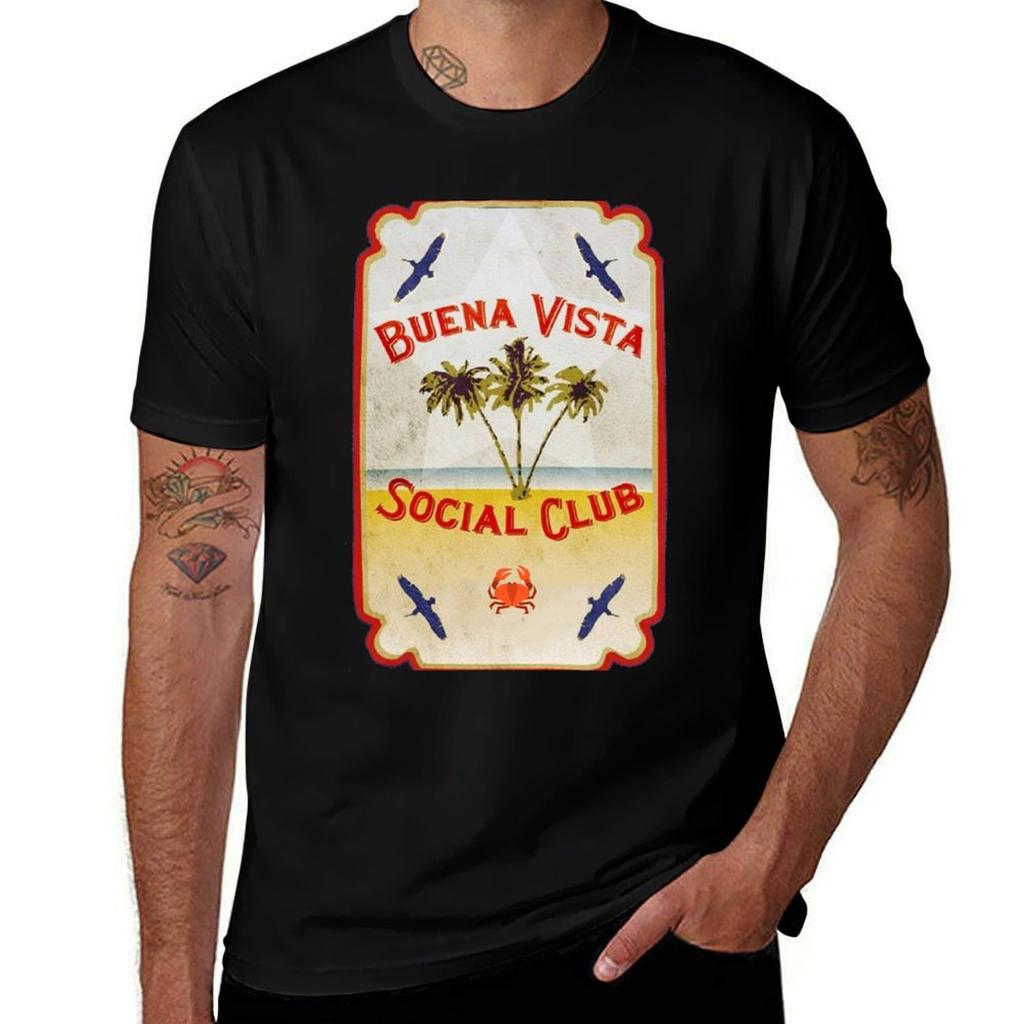 Buena Vista Social Club Strand T-Shirt Trendiger Print Kurzarm T-Shirt