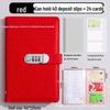 A6 Password Lock Color-Changing Leather Macaron Budget Diary with Floral Pattern Money Box