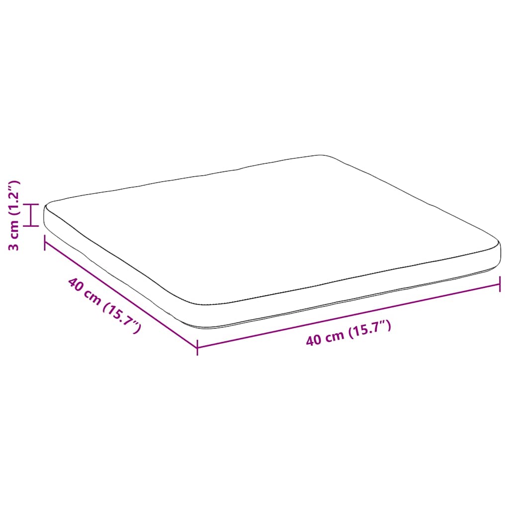 Seat Cushions 4 Pcs Light Grey 40 X 40 X 3 Cm Fabric