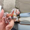 2D Acrylic Horse Car Rearview Mirror Pendant Charm Christmas Tree Ornament Party Latest Year Hanging Keychain Christmas Decorations