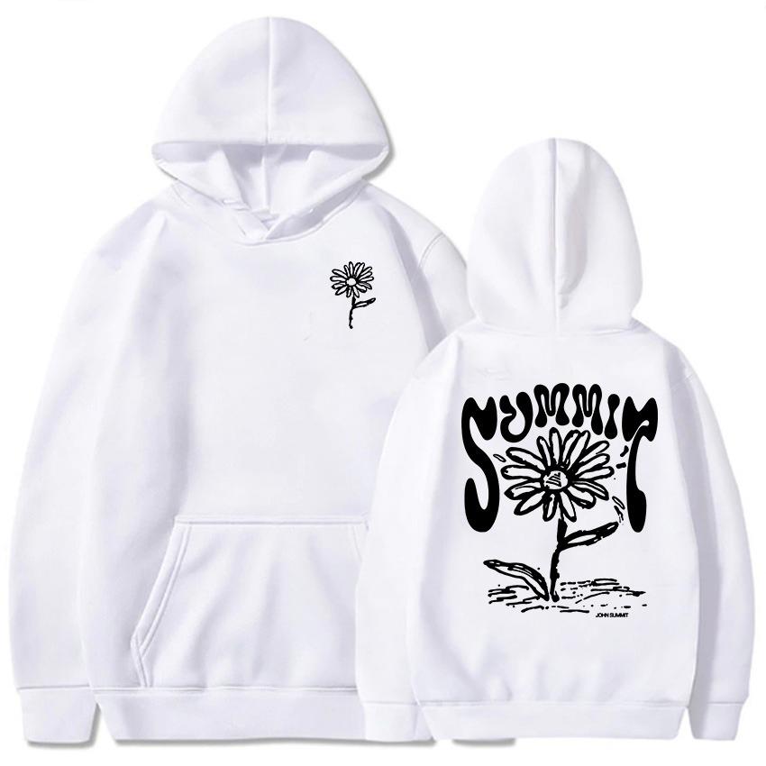 SONNENBLUME SCHWARZER HOODIE Mode Sänger John Summit Sweatshirts Winter Baumwolle Kapuzenpullover Langarm Herren Damen Kleidung Männlich