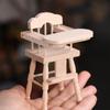 Simulation Dollhouse Wooden horse Toy Dollhouse Dollhouse Furniture  Small Gift