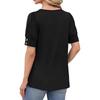 Womens Square Neck Puff Short Sleeve Blouse