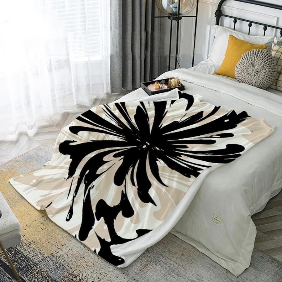 

Floral Pattern Blanket Microfiber Flannel Cover Blanket Bedroom Living Room Sofa Soft And Comfortable Home Decoration 130x150cm