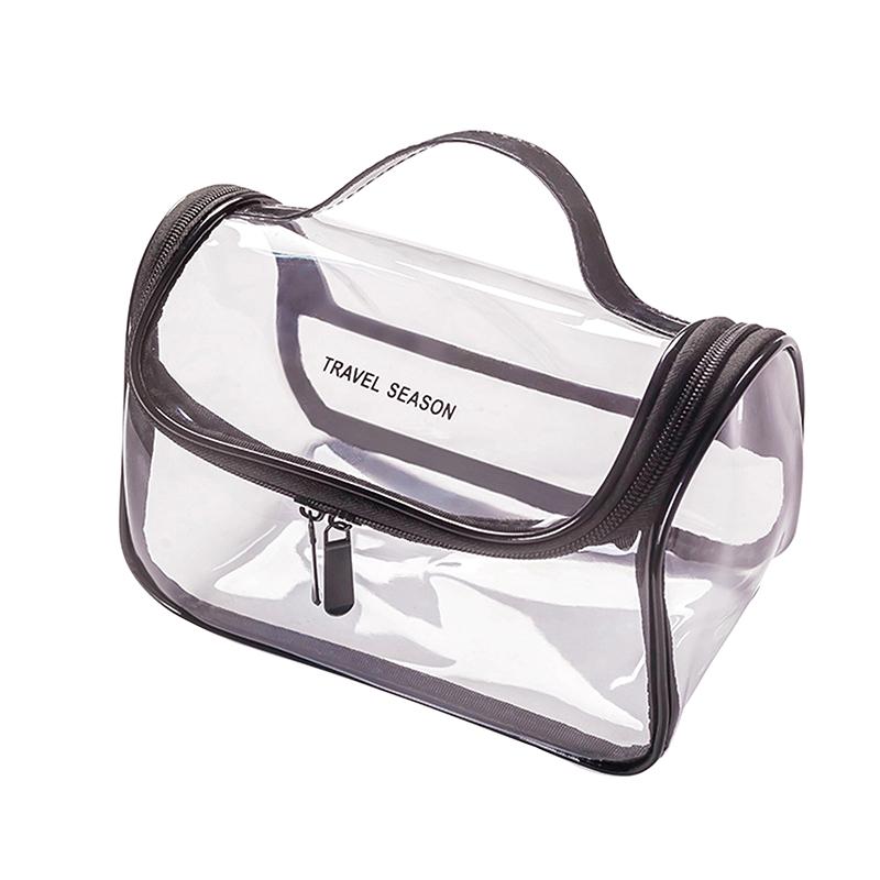 

1Pc Transparent Pvc Storage Bags Travel Organizer Clear Makeup Bag Beautician Cosmetic Bag Beauty Case Toiletry Bag Wash Bags as the picture