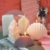 DIY Silicone Candle Mold Leaf Shape Scented Candle Resin Geometric Large Scallop Soap Wax Mold for Home Decor