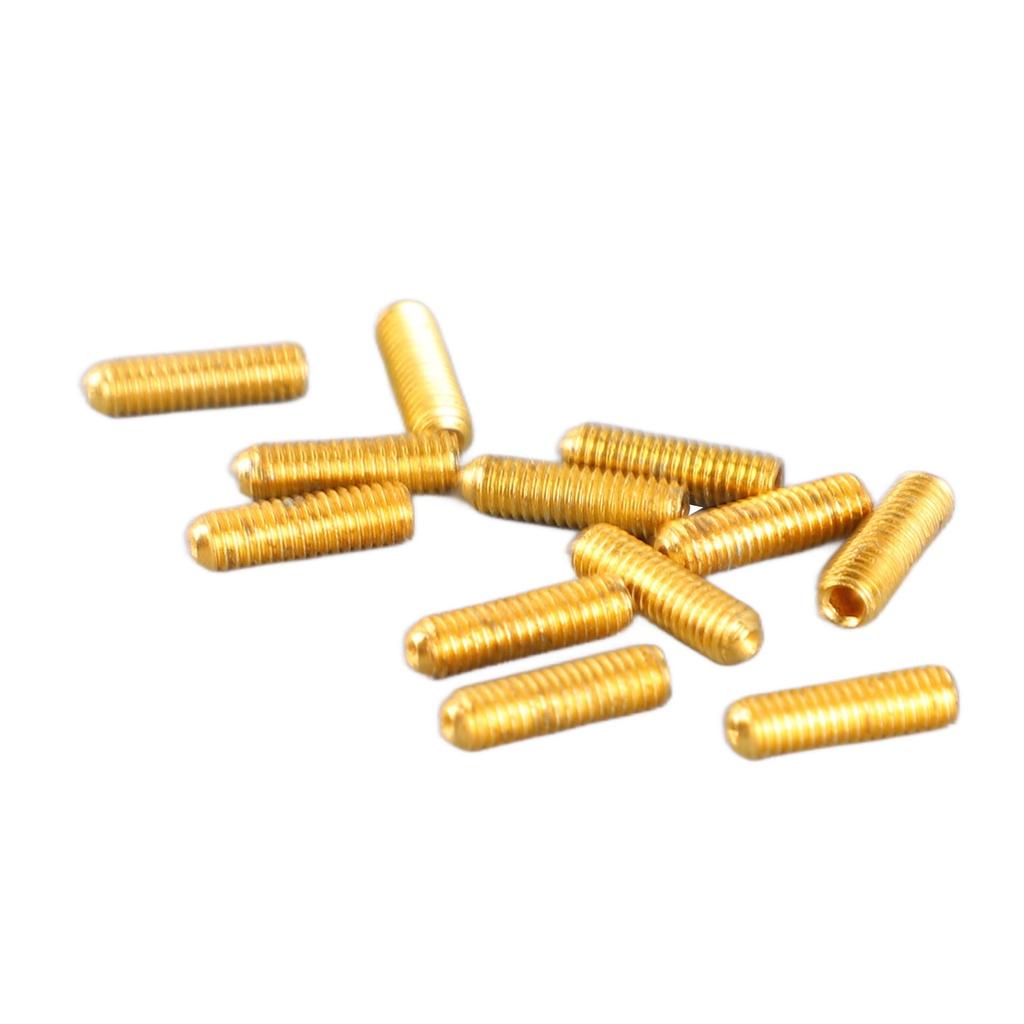 12PCS Electric Guitar Saddle Height Adjustment Screws Bridge Height Adjusting Hex Screws Gold