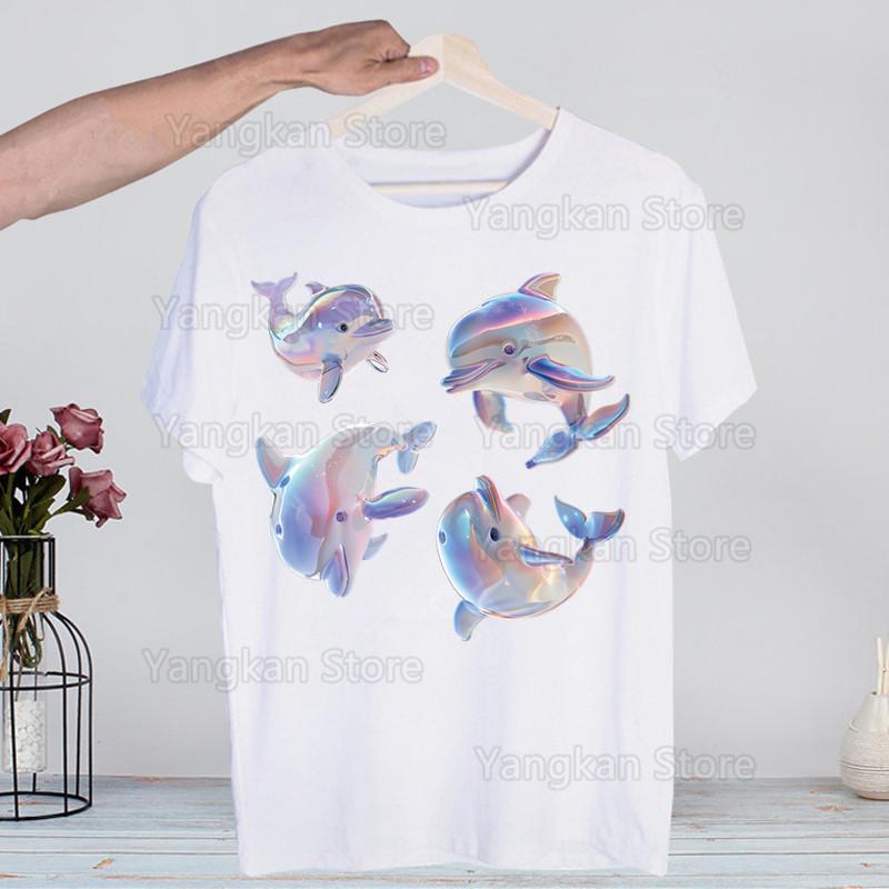 Frutiger Aero Harajuku T-skjorter Sommer Menn/Kvinner Hip Hop Morsom Trykk T-skjorte Streetwear T-skjorte Kortermet Tee Topp