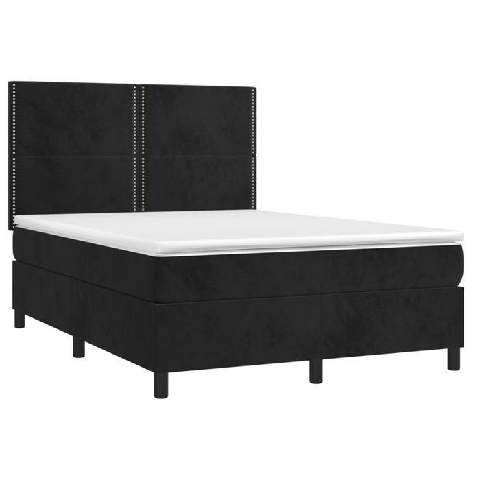 VidaXL Bed Slatted Base with Mattress and LEDs, Upholstered Bed, Double Bed, Adult Bedroom Interior Bed, 3136061