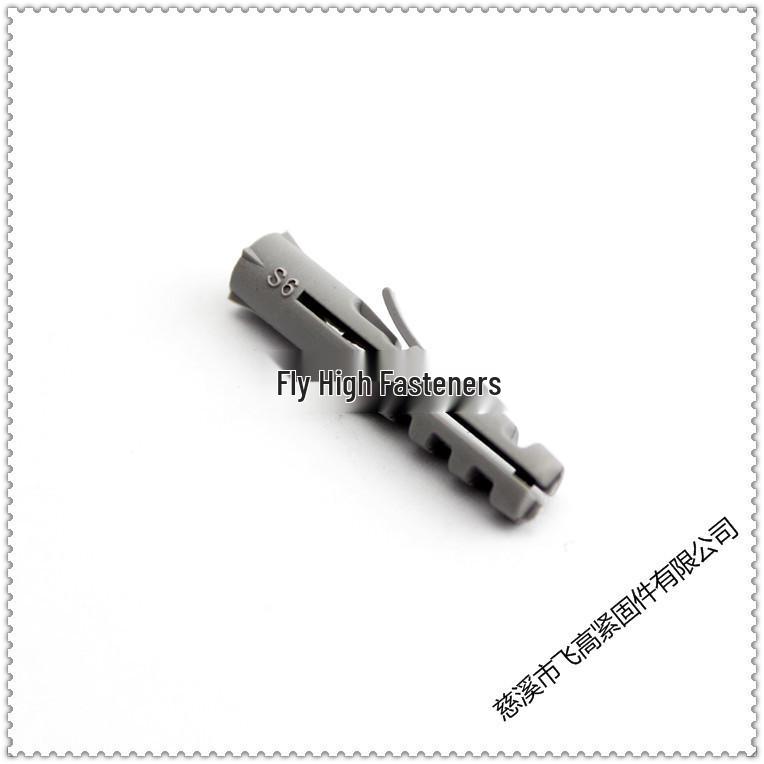 6x30 Nylon Fish-shaped Expansion Tubes, Plastic Rubber Plugs, 100 pcs 6x30