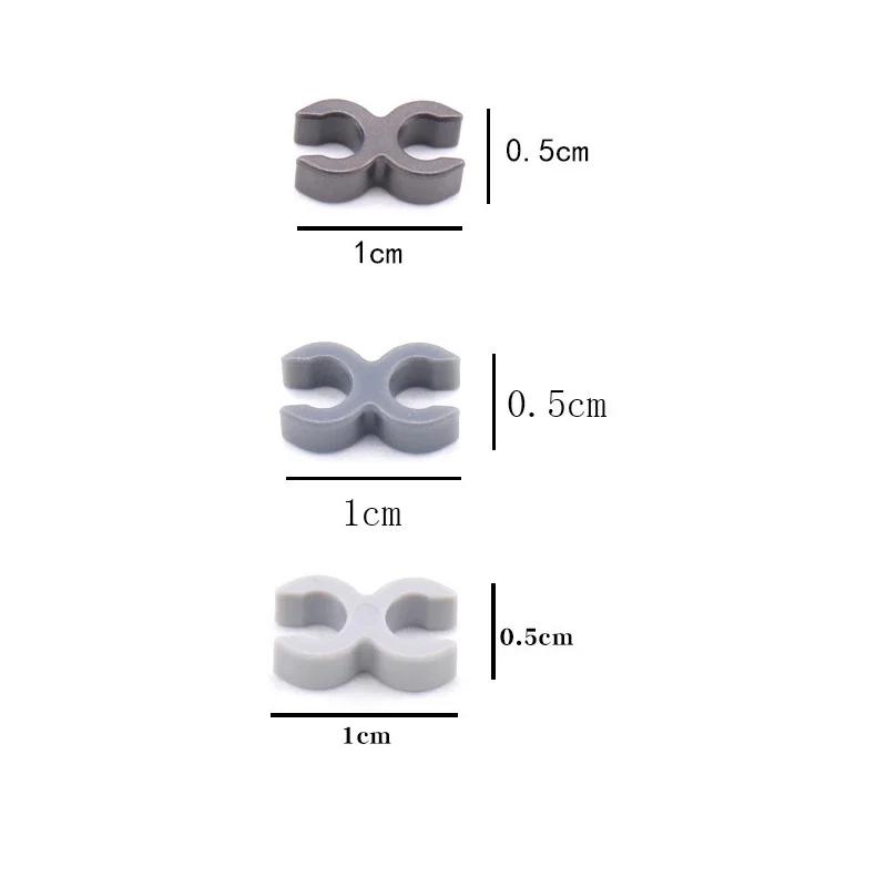 100pcs/lot MOC Brick Clips Double U Clips Building Blocks Construction Creative Bricks Parts DIY Accessories Toys For Children