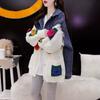 Women's Spring Loose Splicing Denim Jacket Fall Temperament Casual Comfortable Tops