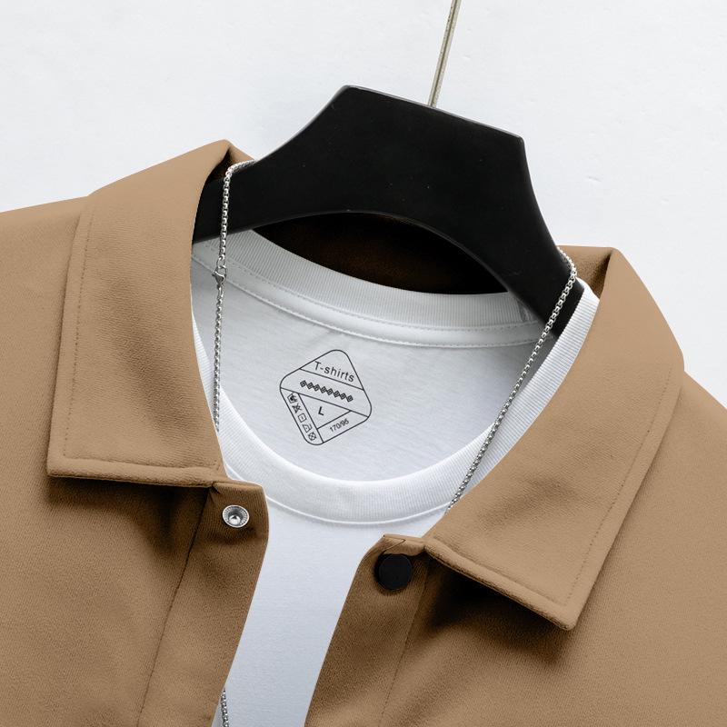 American Style Heavyweight Retro Workwear Jacket - Long Sleeve, Plus Velvet, Warm, Casual, Loose Fit