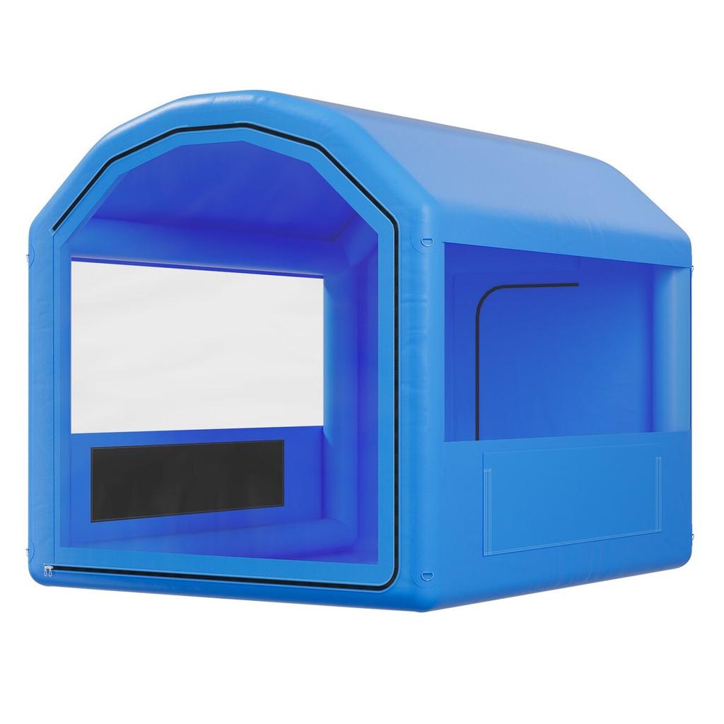 Inflatable Paint Booth, 3 x 2.5 x 2.5 m, Inflatable Spray Booth with 550W Powerful Blower and Air Filter System, Round Roof, for Painting Bicycle,