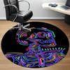 1pc SkelePop Office Round Area Rug, Indoor Mat Suitable ForOffice, Under Office Chairs Bedroom Living Room Home Decor, Room Deco  D057