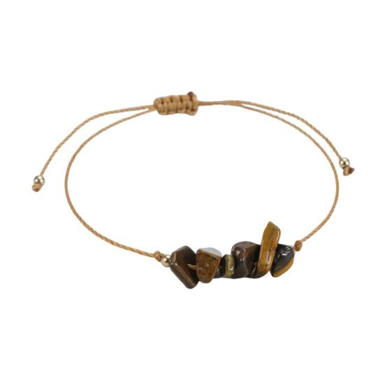 Gemstone Bracelet Women Men Adjustable Braided Crystal Bracelet Boho String