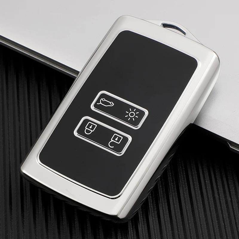 NEW TPU Car Key Case Full Cover for Renault Koleos Kadjar Megane Talisman Captur Espace Clio 2016-2019 4 Button Accessories