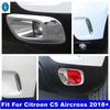 For Citroen C5 Aircross 2018 - 2024 ABS Chromium Exterior Accessorie Styling Fog Lights Lamps Eyelid Eyebrow Strip Cover Trim