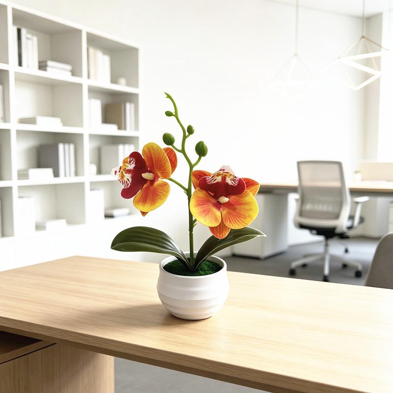 Butterfly Orchid Artificial Plant With Textured Plastic For Photography And Home Decor