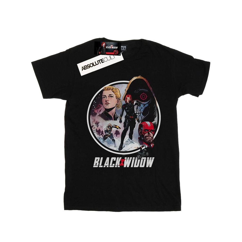 Marvel Herren Black Widow Movie Vintage Circle T-Shirt