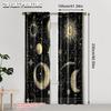 2pcs   Curtain Set  Print Astrology Crescent Moon Phase Galaxy Celestial Polyester Woven (without Rod) Decorations Outdoor