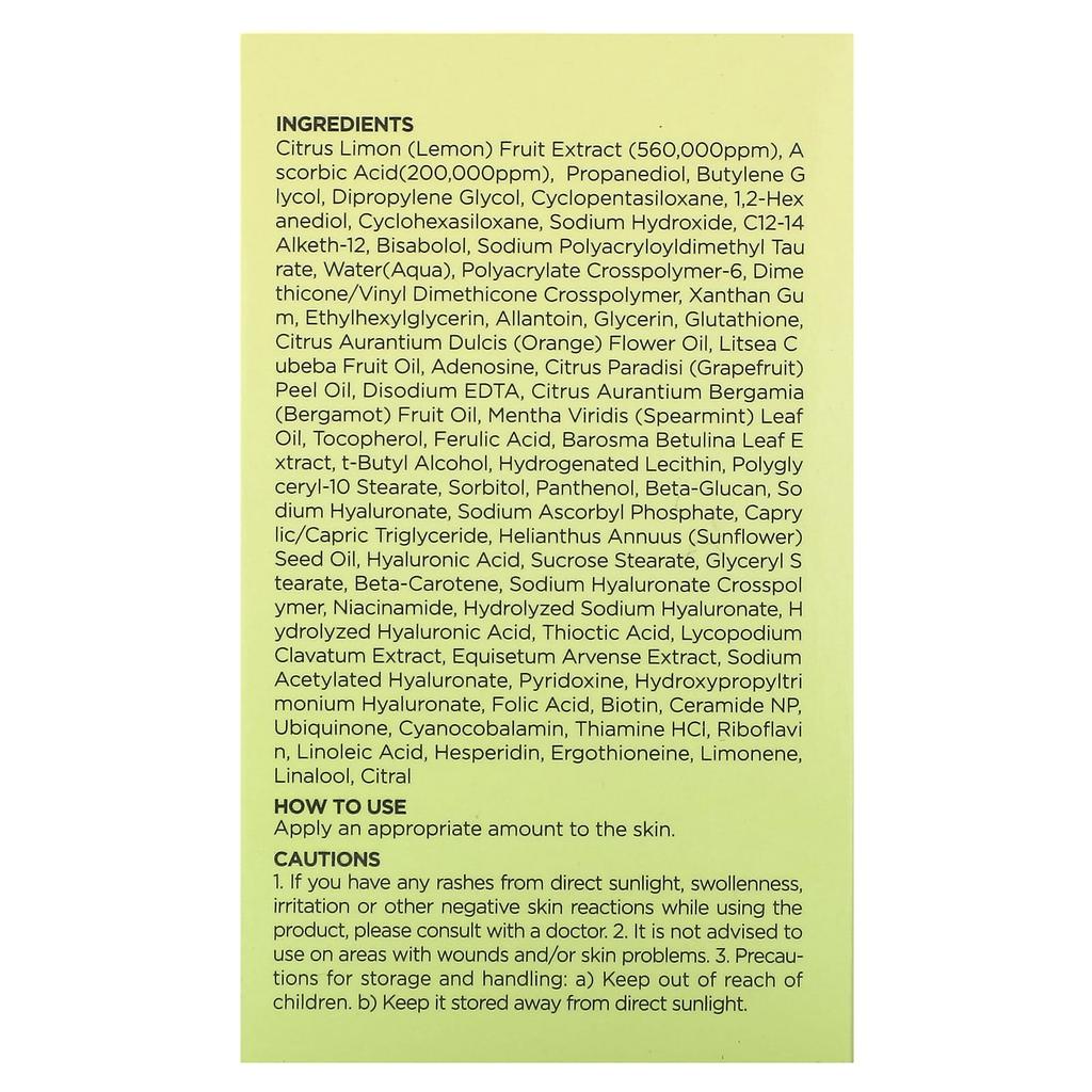 Green Lemon Vita C Blemish Serum 20%, 20G(0.70Fl Oz)