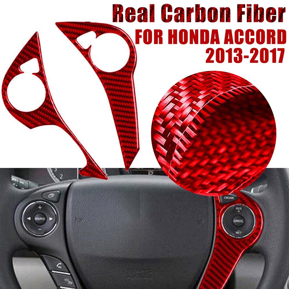 

Красная отделка рулевого колеса из углеродного волокна для 13-17 Honda Accord Type B