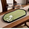 Chinese Style Oval Absorbent Ceramic Tea Tray