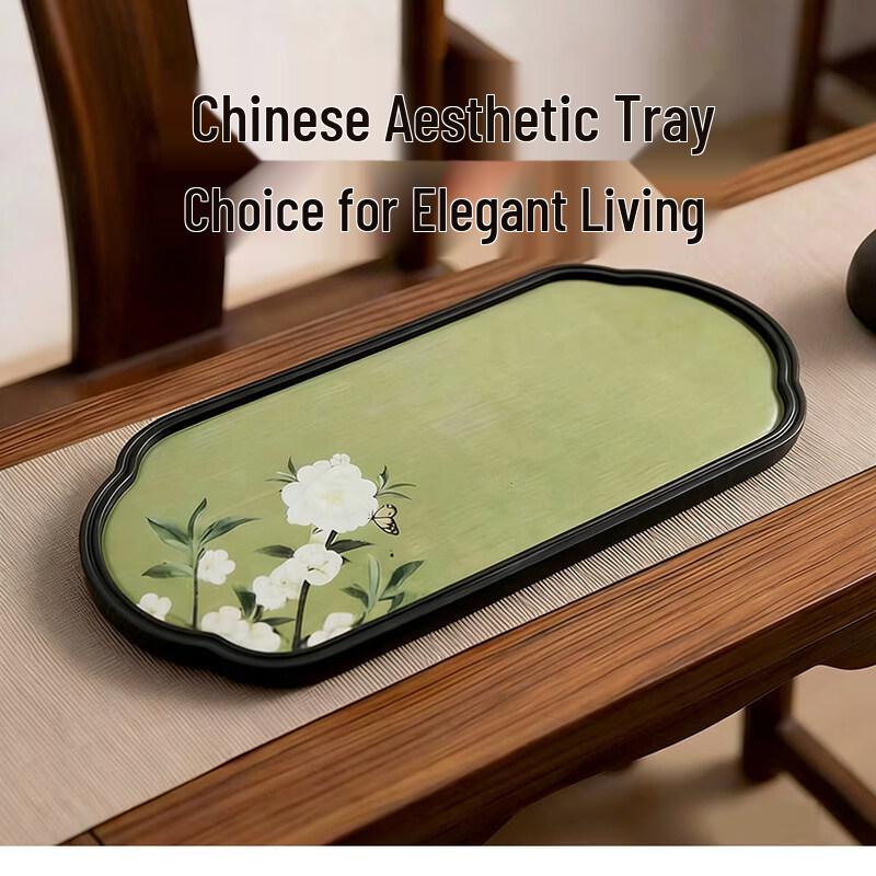 Chinese Style Oval Absorbent Ceramic Tea Tray