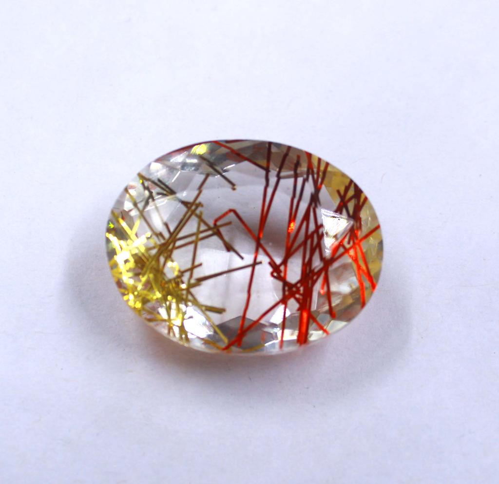 50-60 Carat Oval Shape Red Quartz Lab Created Brazil Certified Loose Gemstone SN384